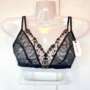 Skarlett Blue Paradise Busty Bralette - Black/Cream - XS